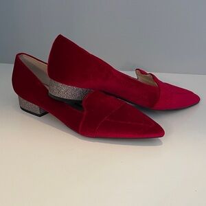 Cole Haan Red Velvet Loafers